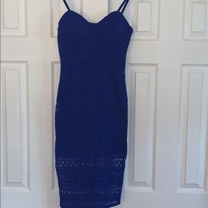Royal blue lace dress